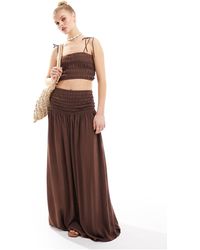 esmé studios - Esmee Beach Maxi Skirt With Shirred Waist - Lyst