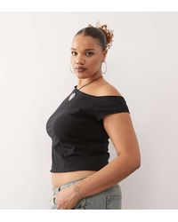 Collusion - Plus Off Shoulder Short Sleeve Top - Lyst