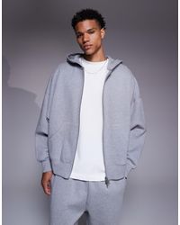ASOS - Premium Heavyweight Extreme Oversized Zip Through Hoodie - Lyst
