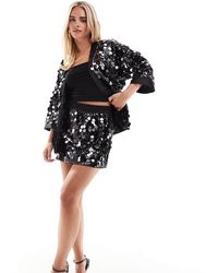 ASOS - Asos Design Petite Disco Sequin Tailored Mini Skirt Co-ord - Lyst