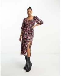 miss selfridge floral midi dress