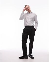 TOPMAN - Relaxed Linen Blend Suit Trouser - Lyst