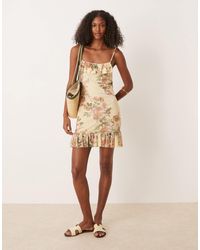 ASOS - Mesh Cami Ruffle Mini Dress - Lyst