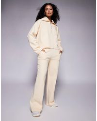 ASOS - Interlock Wide Leg Trouser With Pintuck Detail Co-ord - Lyst