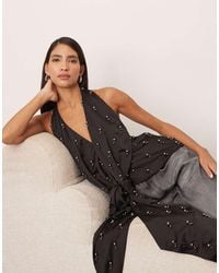 ARRANGE - Top Allacciato Al Collo Con Scollo Profondo E Decorazioni - Lyst