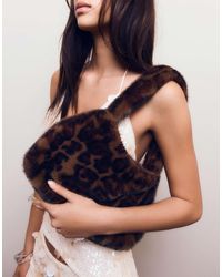 Bershka - Sac porté épaule en fausse fourrure - Lyst