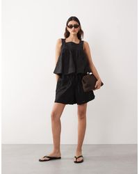 ARRANGE - Cutwork Floral Embroidered Shorts - Lyst
