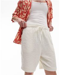 TOPMAN - Pantalones cortos color extragrandes texturizados premium - Lyst