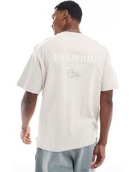 Jack & Jones - Super Oversized 200gsm Heavyweight T-shirt With Studio Back Print T-shirt - Lyst
