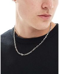 ASOS - Collana Da Festival Con Catenina A Maglie Zigrinate - Lyst