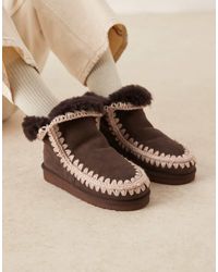 Mou - 18 Shearling Lined Suede Boots - Lyst