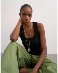 TOPSHOP - Rib Scoop Neck Vest - Lyst