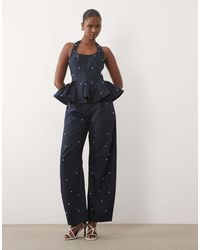 ASOS - Co-Ord Barrel Trouser With Pearls - Lyst