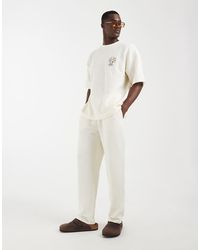 ASOS - Slim Balloon Fit Linen Look Trackies - Lyst