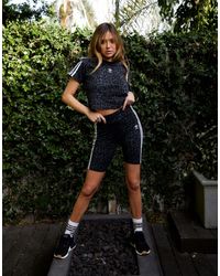 adidas Originals - 'leopard Luxe' legging Shorts - Lyst