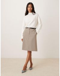 ASOS - Elegante Midi Rok Met Jaren 90 Lengte - Lyst
