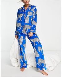 Pijama Chelsea Peers de Tejido sintético de color Azul Mujer Ropa de Ropa para dormir de Pijamas 