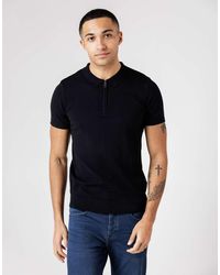 French Connection - Cotton 1/2 Zip Short Sleeve Polo Shirt - Lyst