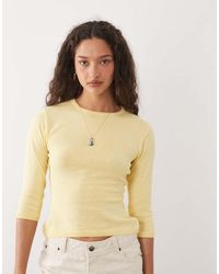 ASOS - Knitted 3/4 Sleeve Top - Lyst
