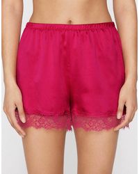 Tezenis - Satin And Lace Shorts - Lyst