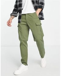 SELECTED - Slim Tapered Cargo Trousers - Lyst