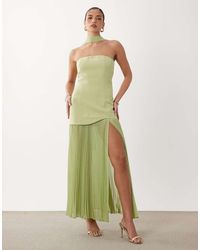Gina Tricot - Dropped Waist Scarf Maxi Dress - Lyst