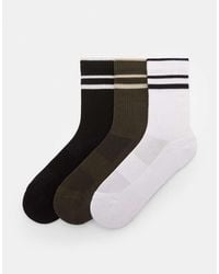 Pull&Bear - Pack Of 3 Long Socks - Lyst