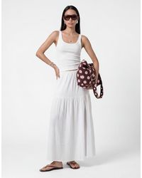Noisy May - Boho Pleated Maxi Skirt With Side Split - Lyst