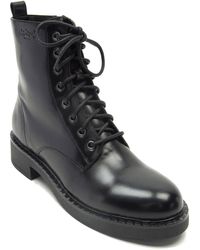 OFF THE HOOK - Lane Biker Leather High Ankle Boots - Lyst