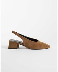 ASOS - Sindy Minimalist Block Heeled Slingback Pumps - Lyst