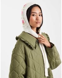 Miss Selfridge - Cable Embroidered Knit Bonnet - Lyst