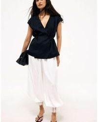 NA-KD - Belted Wrap Top - Lyst