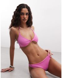 Weekday - Mix & Match Twist Front Triangle Bikini Top - Lyst
