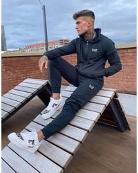 EA7 - Armani Core Id Small Logo Zip Thru Hoodie - Lyst