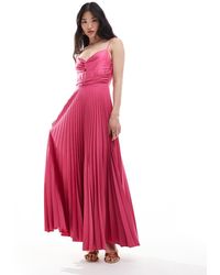 Closet - Twist Front Satin Maxi Dress - Lyst