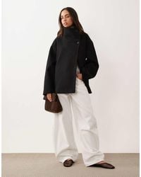 Gina Tricot - Short High Funnel Neck Jacket With Wool - Lyst