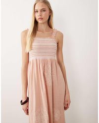 Accessorize - Embroidered Maxi Beach Dress With Frill Straps - Lyst