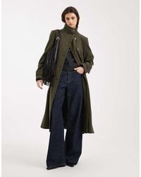 Miss Selfridge - Formal Funnel Coat - Lyst