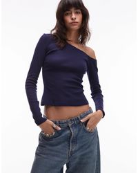 ASOS - Sheer Asymmetric Second Skin Top - Lyst