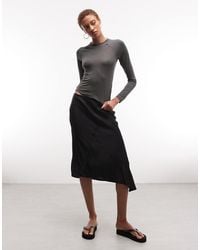 Weekday - Asymmetric Satin Skirt - Lyst