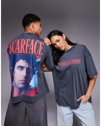 ASOS - Oversized T-Shirt With Scarface Prints - Lyst