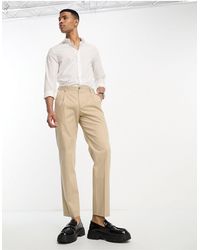 SELECTED - Cotton Mix Loose Fit Smart Pants With Front Pleat - Lyst