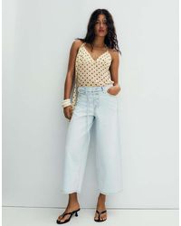 Bershka - High-waist Wide-leg Jeans - Lyst