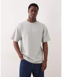 ASOS - Camiseta Verde Holgada De Tejido Entrelazado De Luxe - Lyst