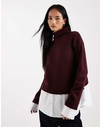 ASOS - Knitted Jumper With 2 - Lyst