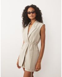 ASOS - Longline Tailored Waist Coat With Tie Belt - Lyst