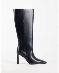 ASOS - Cassia Chisel Toe Fitted Heeled Knee Boots - Lyst