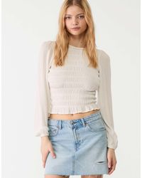 Stradivarius - – kurzer jeansrock aus em denim - Lyst