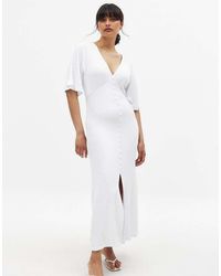 NA-KD - Button Detail Midi Dress - Lyst