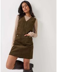 Threadbare - Corduroy V Neck Mini Dress - Lyst